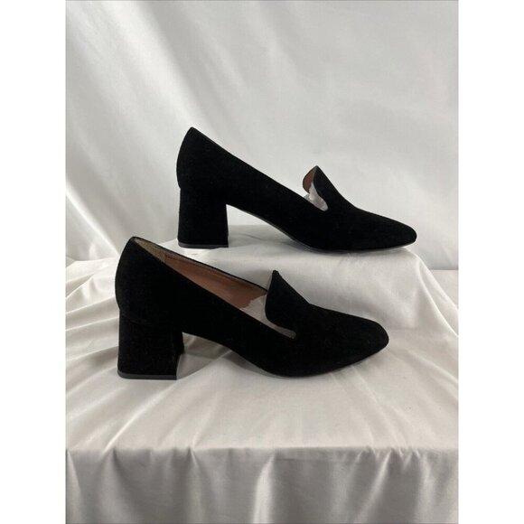 Gravity Pope Velvety Suede Block-Heel Shoes - Picture 2 of 10